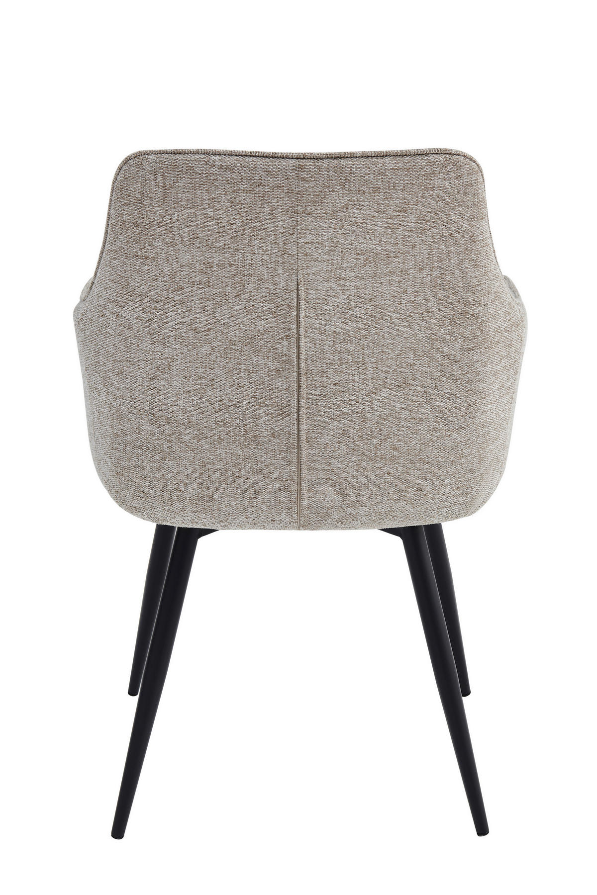 ARMLEHNSTUHL-SET 2 Stück  in Stahl Mikrofaser  - Beige/Schwarz, MODERN, Textil/Metall (53/85/62cm) - MID.YOU