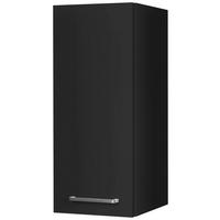 KÜCHENOBERSCHRANK 30/72/35 cm  in Schwarz  - Edelstahlfarben/Schwarz, MODERN, Holzwerkstoff/Metall (30/72/35cm) - Nobilia