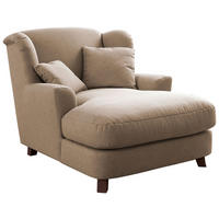 XXL-SESSEL in Flachgewebe Beige  - Dunkelbraun/Beige, Modern, Textil (109/104/145cm) - Sit & More