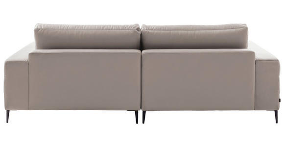 ECKSOFA in Velours Sandfarben 177/253 cm - Sandfarben/Schwarz, Design, Textil/Metall (177/253cm) - Dieter Knoll
