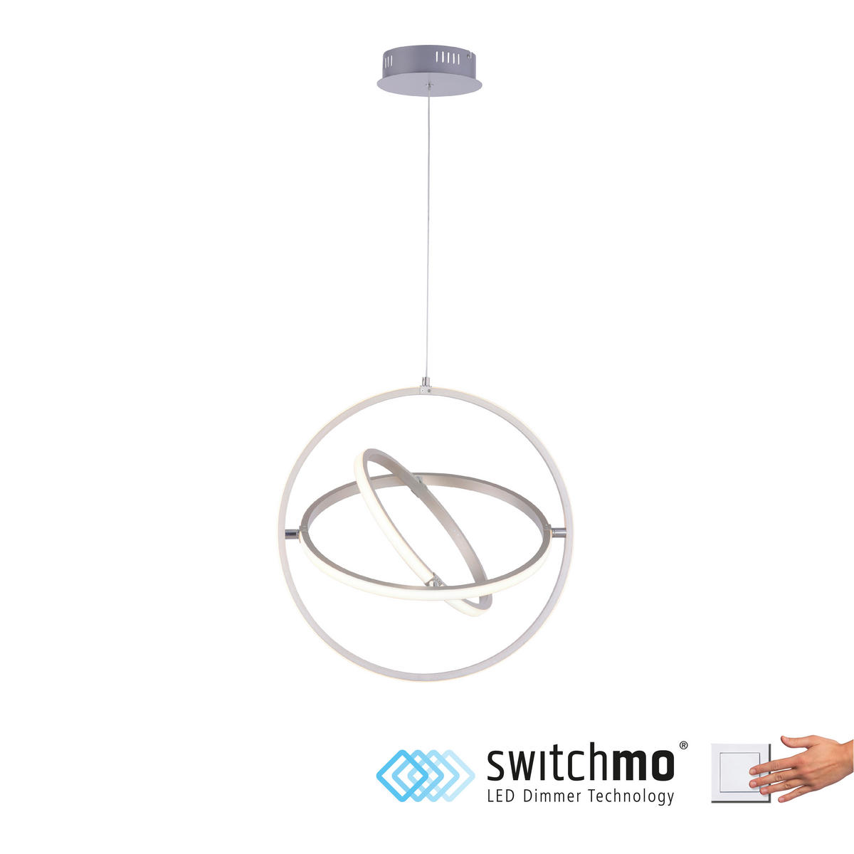VISEČA LED-SVETILKA   30 W//3000 K/230 V/ - barve nerjavečega jekla, Design, kovina/umetna masa (50/50/120cm)