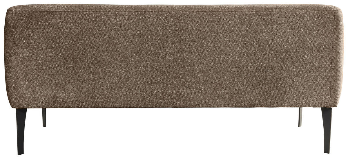 SITZBANK 217/85/72 cm Webstoff Braun Metall  - Schwarz/Braun, KONVENTIONELL, Textil/Metall (217/85/72cm) - Moderano