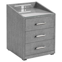 NACHTTISCH 47/61/46 cm  Dunkelgrau  - Dunkelgrau/Silberfarben, Modern, Holzwerkstoff/Kunststoff (47/61/46cm) - MID.YOU