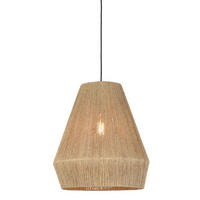 ZÁVĚSNÉ SVÍTIDLO, 40/47 cm  - černá/světle hnědá, Natur, plast/přírodní materiály (40/47cm) - Good & Mojo