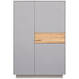 HIGHBOARD Taupe, Eichefarben  101/150/42 cm  - Taupe/Eichefarben, Design, Glas/Holz (101/150/42cm) - Novel