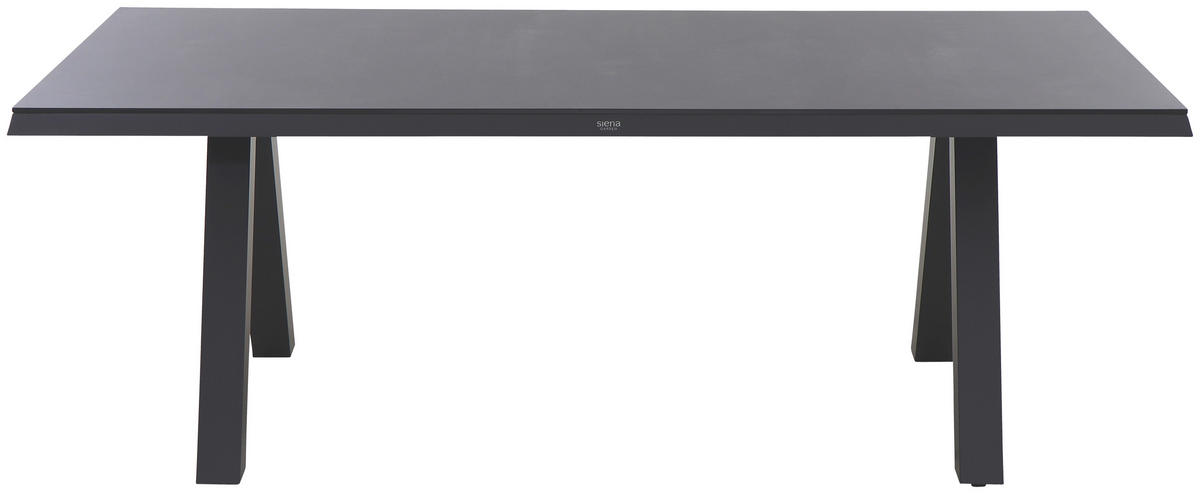 GARTENTISCH 200/100/74 cm Metall rechteckig  - Anthrazit/Graphitfarben, Basics, Kunststoff/Metall (200/100/74cm) - Siena Garden