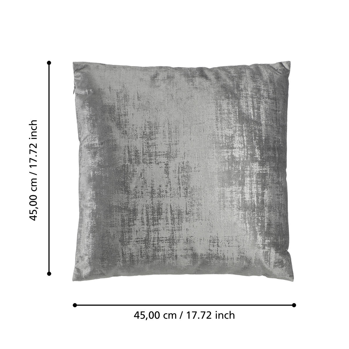 ZIERKISSEN  45/45 cm   - Silberfarben, Design, Textil (45/45cm) - Eglo