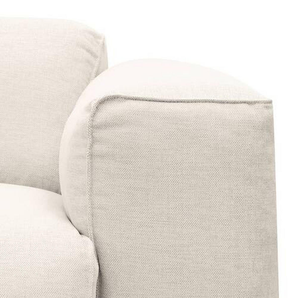 ECKSOFA in Webstoff Beige  290/171 cm  - Beige/Schwarz, Design, Kunststoff/Textil (290/171cm) - home24