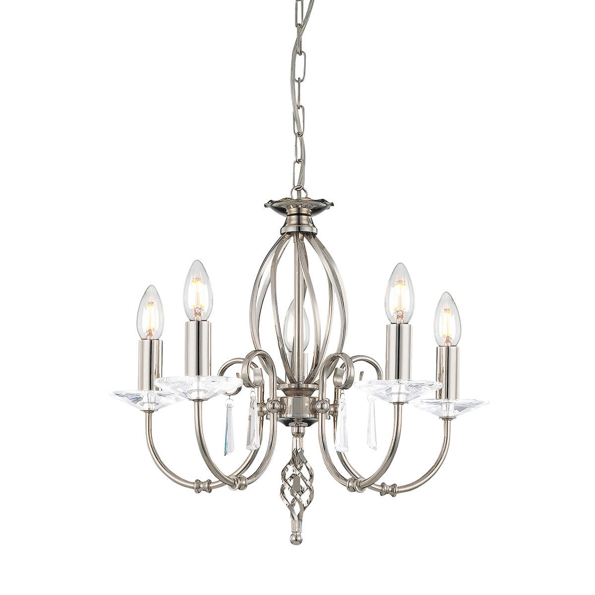TAKKRONA 48/50 cm  - nickelfärgad, Klassisk, metall (48/50cm) - Elstead Lighting