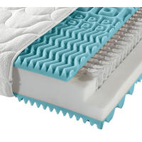TASCHENFEDERKERNMATRATZE 160/200 cm Höhe ca. 22 cm  - Weiss, Basics, Textil (160/200cm) - Sleeptex