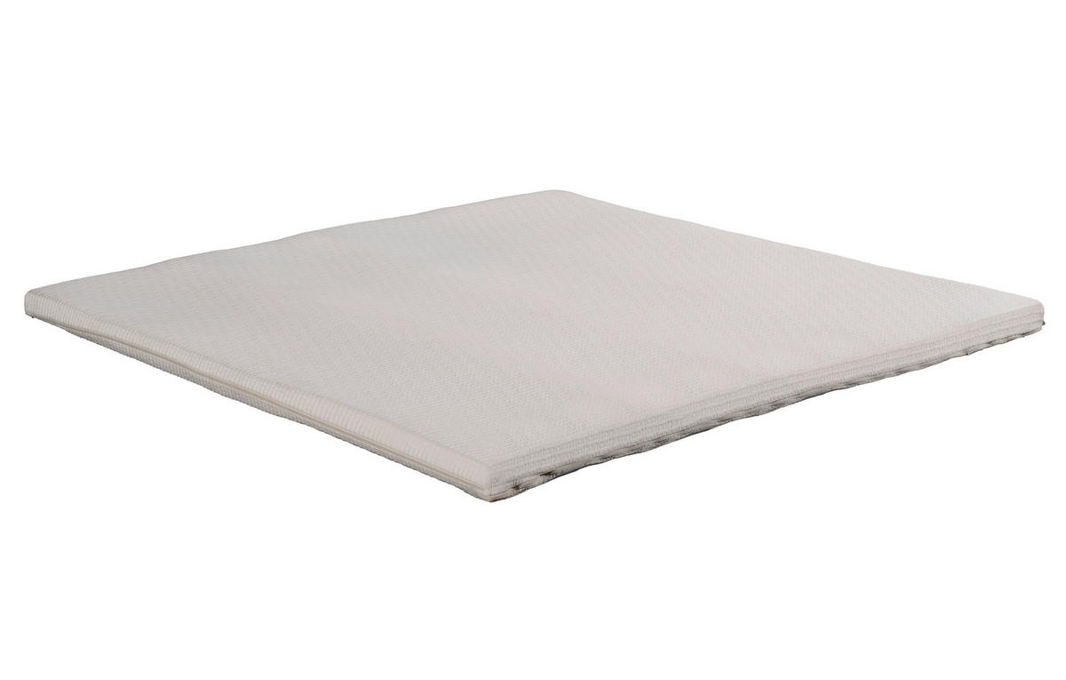 TOPPER LATEX TOPPER 100/200 cm Höhe ca. 4 cm  - Creme, Basics, Textil (100/200cm) - Livetastic