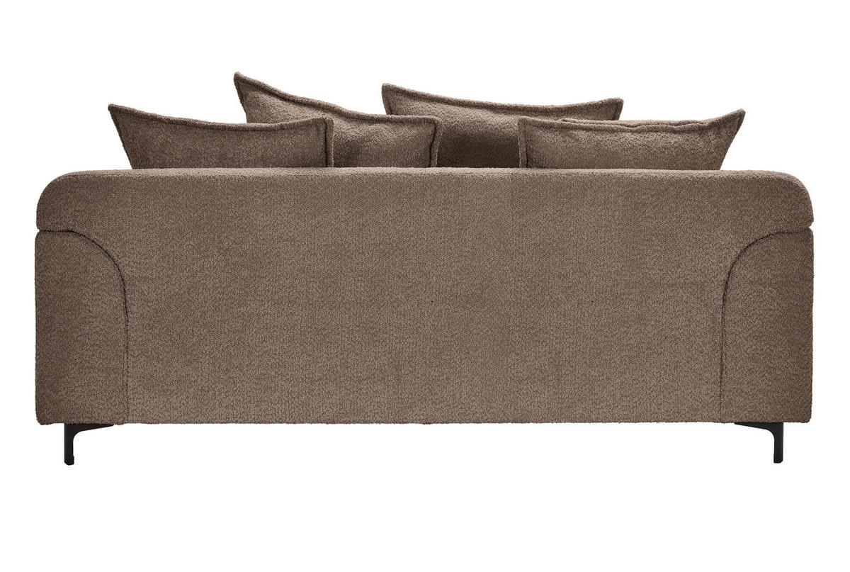 2,5-SITZER  in Chenille Taupe  - Taupe/Schwarz, KONVENTIONELL, Textil/Metall (200/84/99cm) - Carryhome