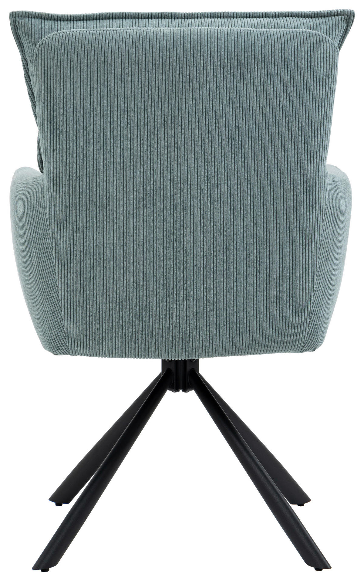 ARMLEHNSTUHL  in Eisen Cord  - Schwarz/Hellblau, Design, Textil/Metall (60/95/67cm) - Novel