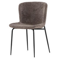 STOLSET 2 styck stål bouclé  - mörkgrå/svart, Design, metall/textil (48/79,5/54cm) - Livetastic