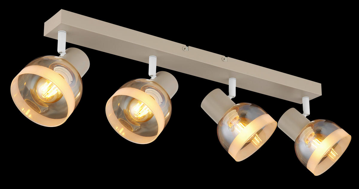 STRAHLER Kairo 56/10/14 cm  - Sandfarben/Orange, Design, Glas/Metall (56/10/14cm) - Globo