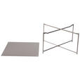 COUCHTISCH quadratisch Taupe  - Taupe/Anthrazit, Design, Metall (70/42/70cm) - Xora