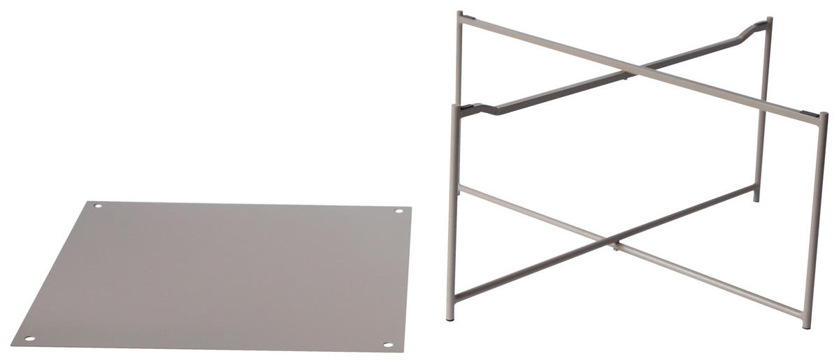 KONFERENČNÍ STOLEK, šedohnědá, kov, 70/70/42 cm - antracitová/šedohnědá, Design, kov (70/70/42cm) - Xora