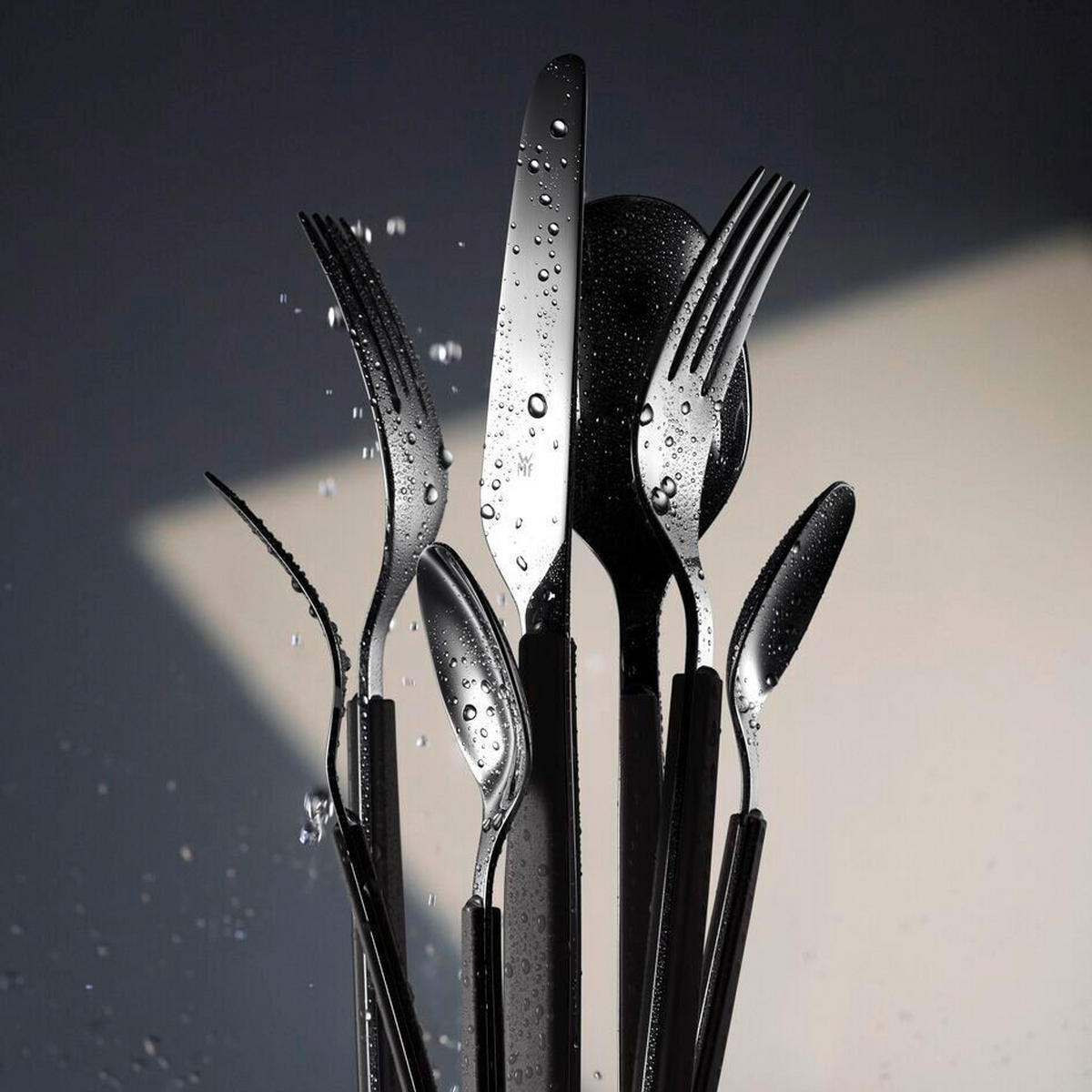 BESTECKSET Emotion 30-teilig Edelstahl  für 6 Personen  - Lavagrau, Basics, Metall (12,5/12,5/25cm) - WMF