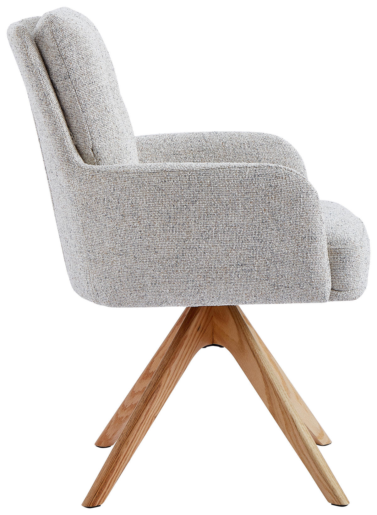ARMLEHNSTUHL  in Webstoff  - Eichefarben/Beige, Design, Holz/Textil (60,5/88/67cm) - Novel