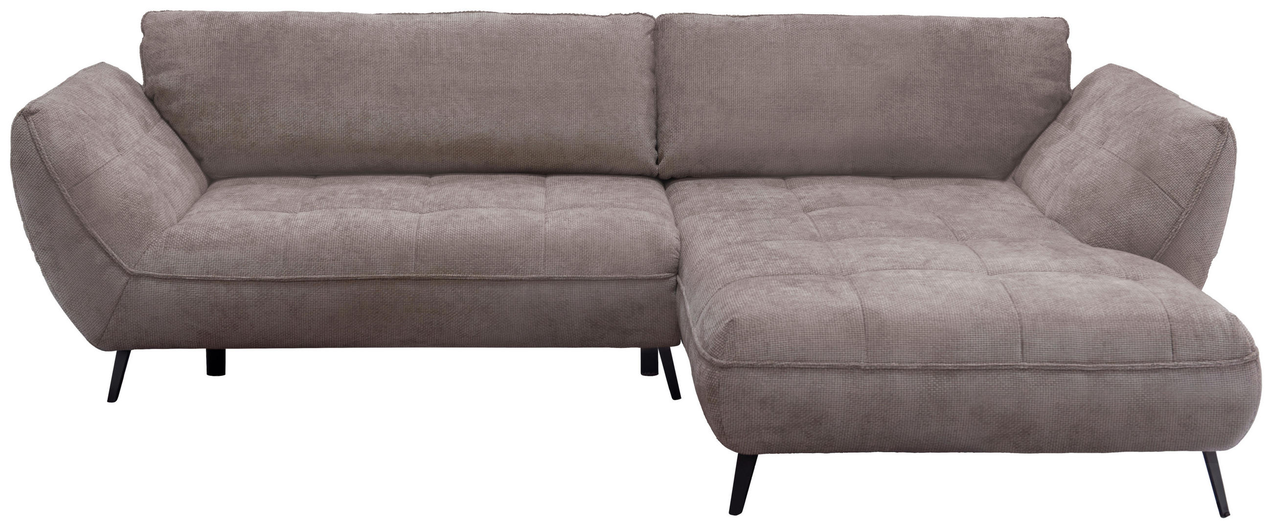 Thumbnail - Livetastic Ecksofa Samoa, Hellbraun, Textil, 3-Sitzer, Füllung: Silikon, Schaumstoffflocken, Ottomane rechts, L-Form, 28...