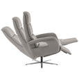 RELAXSESSEL in Leder Hellgrau  - Edelstahlfarben/Hellgrau, Design, Leder/Metall (76/119/86cm) - Dieter Knoll