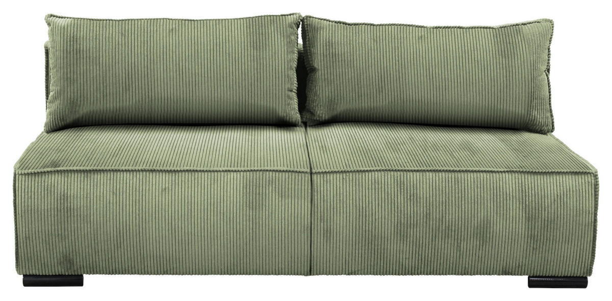SCHLAFSOFA in Struktur Mintgrün  - Schwarz/Mintgrün, Design, Kunststoff/Textil (202/90/99cm) - MID.YOU