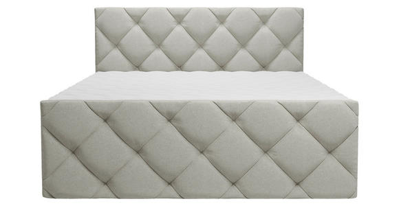 BOXBETT 160/200 cm  in Hellgrau  - Hellgrau/Schwarz, KONVENTIONELL, Kunststoff/Textil (160/200cm) - Carryhome