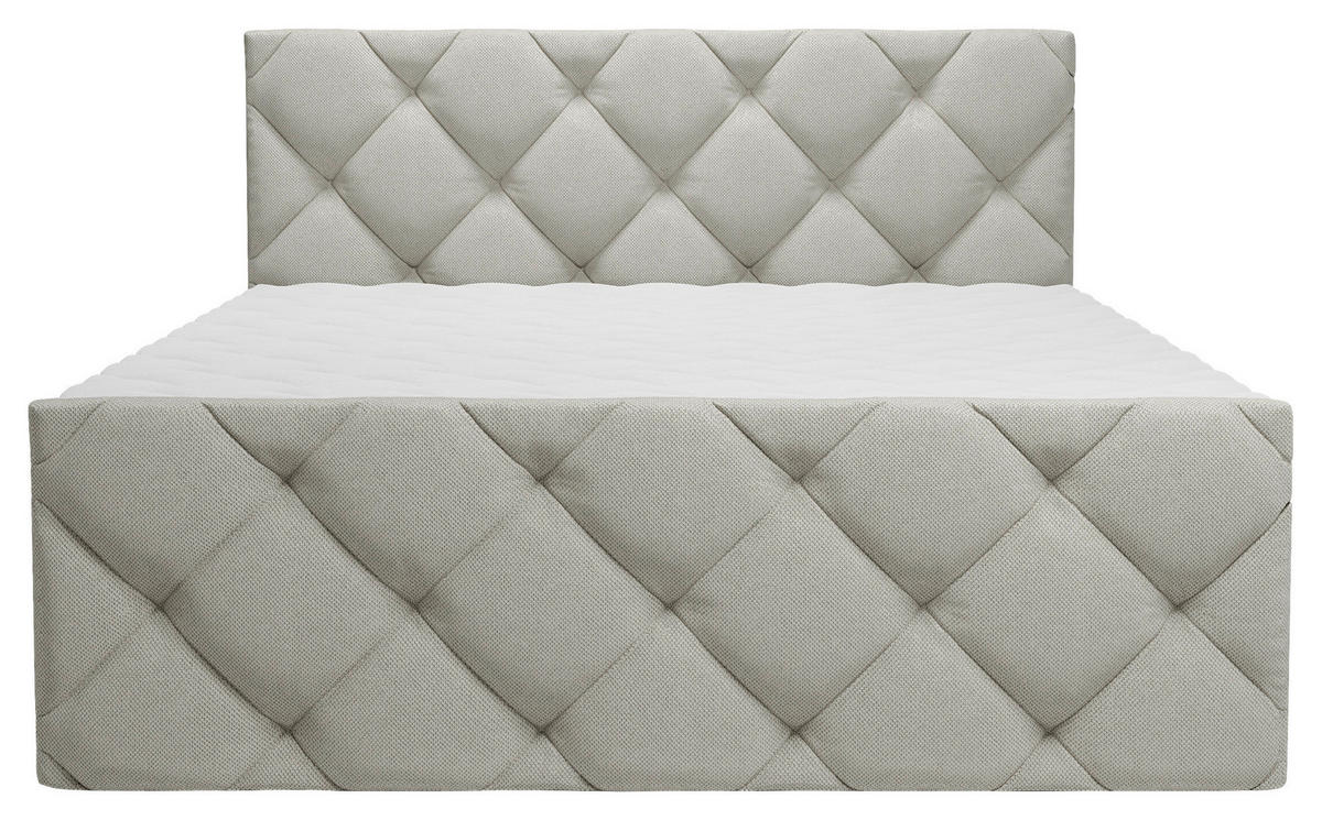 BOXBETT 200/200 cm  in Hellgrau  - Hellgrau/Schwarz, Konventionell, Kunststoff/Textil (200/200cm) - Carryhome
