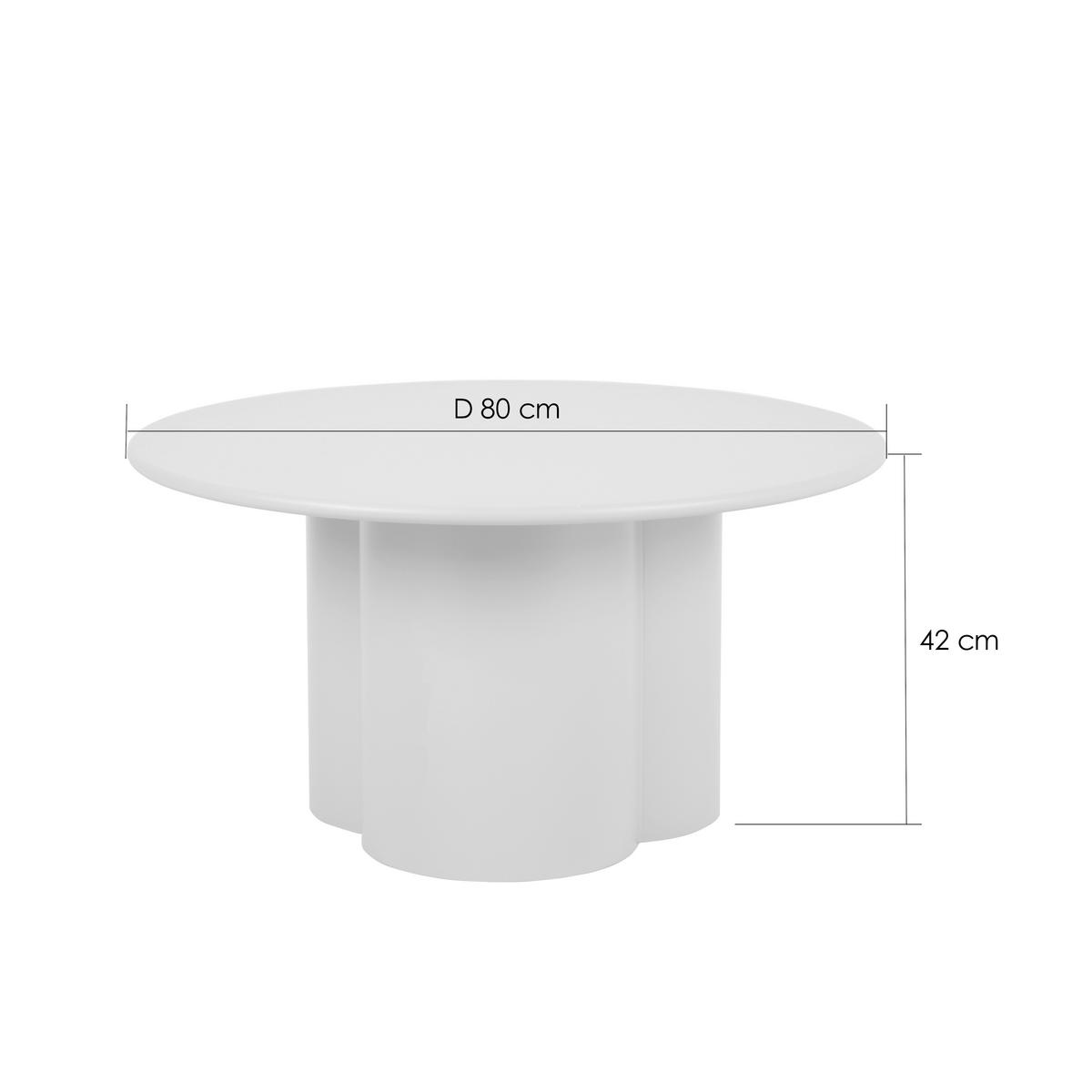 COUCHTISCH 80/80/42 cm rund Kaschmir  - Kaschmir, Design, Holzwerkstoff/Metall (80/80/42cm) - Stylife
