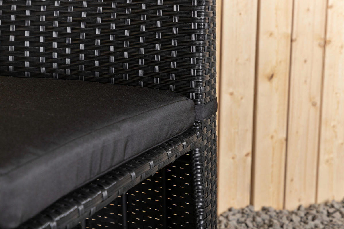 CAFÉSET metall, plast, textil  - grå/svart, Klassisk, metall/textil - Gardenson