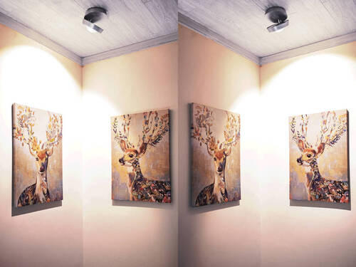 LED-DECKENLEUCHTE MEGATRON PRO Ambiente 16/15,5/7,8 cm   - Nickelfarben, Design, Metall (16/15,5/7,8cm)