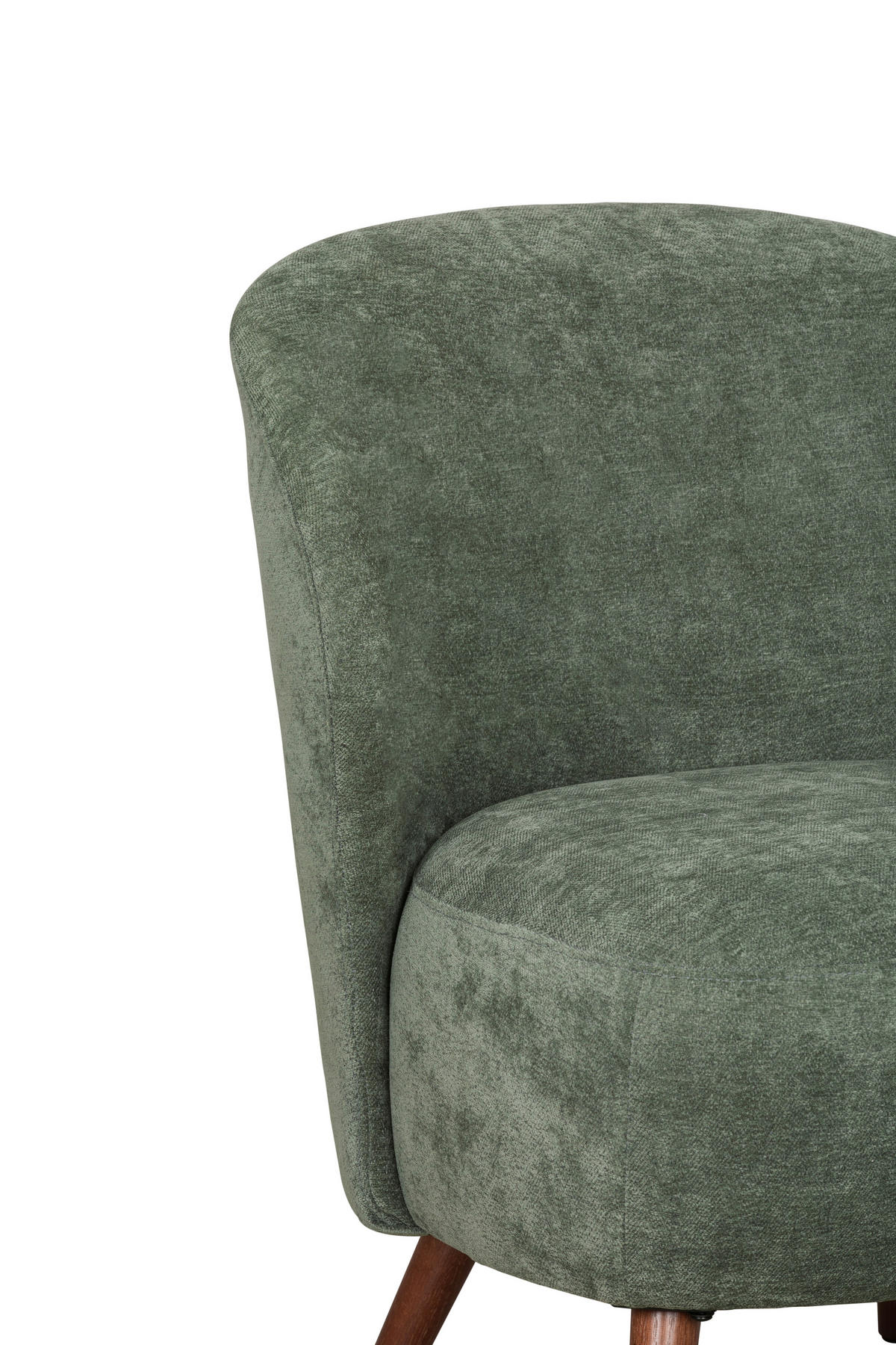 SESSEL in Webstoff Grün  - Walnussfarben/Grün, Design, Holz/Textil (66/78/69cm) - MID.YOU
