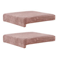 KLEMMKISSEN 2er Set 40/35/38/5/8 cm  - Altrosa, Basics, Textil (40/35/38/5/8cm)