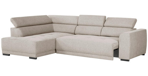 ECKSOFA Greige Struktur - Greige/Schwarz, Design, Kunststoff/Textil (205/284cm) - Xora