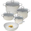 KOCHTOPFSET Avorio 5-teilig  - Champagner, LIFESTYLE, Glas/Metall - Riess