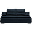 SCHLAFSOFA  in Webstoff Dunkelblau  - Silberfarben/Dunkelblau, KONVENTIONELL, Kunststoff/Textil (207/94/90cm) - Venda