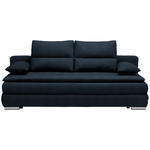 SCHLAFSOFA  in Webstoff Dunkelblau  - Silberfarben/Dunkelblau, KONVENTIONELL, Kunststoff/Textil (207/94/90cm) - Venda