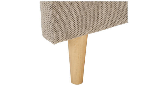 ECKSOFA in Webstoff Beige 250/145 cm - Beige/Naturfarben, KONVENTIONELL, Holz/Textil (250/145cm) - Carryhome
