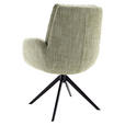 ARMLEHNSTUHL  Stoffauswahl, Typenauswahl, Sitzfläche 360° drehbar Webstoff  - Schwarz/Olivgrün, Design, Textil/Metall (66/95/74cm) - Novel