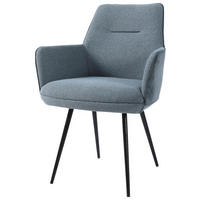 STOLICA S NASLONOM ZA RUKE  plava  metal, tekstil      - plava/crna, Design, metal/tekstil (60/86/62cm)