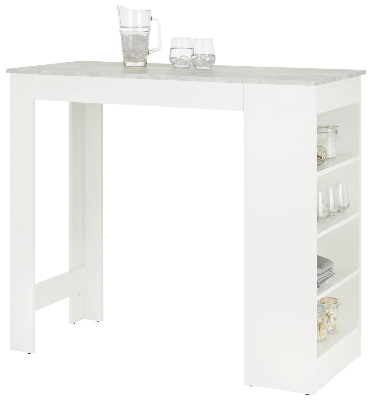 BARDISK i trämaterial  115/50/103 cm  - vit/grå, Modern, trämaterial (115/50/103cm) - Best Price