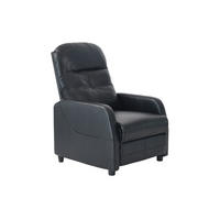 FERNSEHSESSEL in Lederlook Schwarz  - Schwarz, KONVENTIONELL, Textil/Metall (74/104/91cm) - MID.YOU