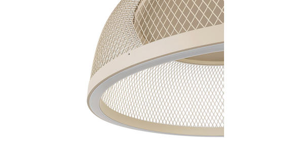 LED-DECKENLEUCHTE 60,5/23,5 cm   - Sandfarben, Design, Kunststoff/Metall (60,5/23,5cm) - Novel