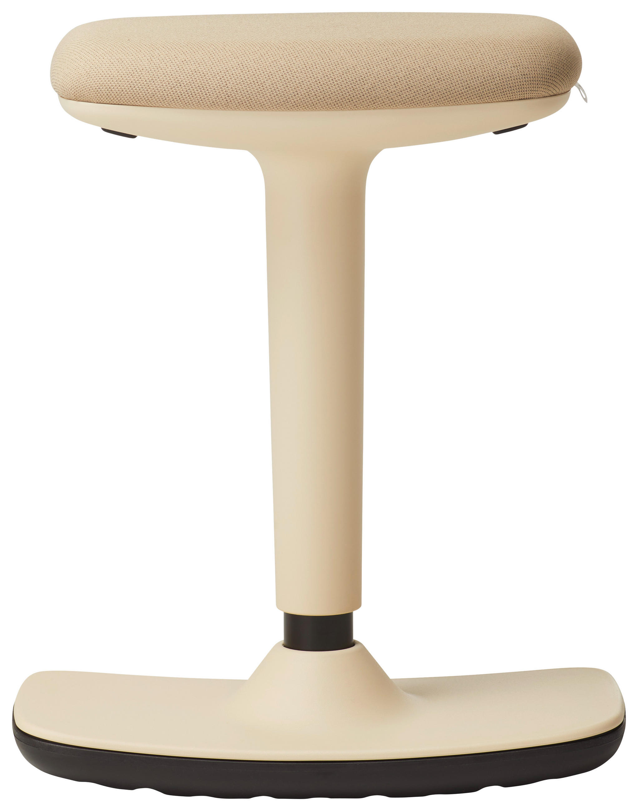 BÜROHOCKER Sandfarben, Schwarz  - Sandfarben/Schwarz, Basics, Kunststoff/Textil (44/25/50-75cm) - Dauphin