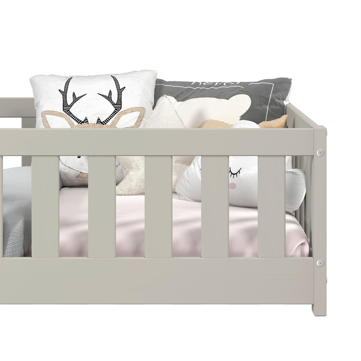 BODENBETT. 120/200 cm  in Taupe  - Taupe, MODERN, Holz/Holzwerkstoff (120/200cm) - P & B