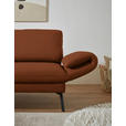 ECKSOFA  in Flachgewebe Kupferfarben Armteilverstellung, Relaxfunktion, Drehsitzfunktion  175-224/255-365 cm  - Schwarz/Kupferfarben, Design, Textil/Metall (175-224/255-365cm) - Dieter Knoll