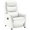 FERNSEHSESSEL Valdera  mit Relaxfunktion, Aufstehhilfe, Rücken echt Echtleder Weiß  - Schwarz/Weiß, KONVENTIONELL, Leder/Kunststoff (70/107/88cm) - Livetastic