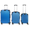 REISEKOFFERSET Blau 3-teilig  - Blau, Trend, Kunststoff/Textil (49/30/76cm) - Novel