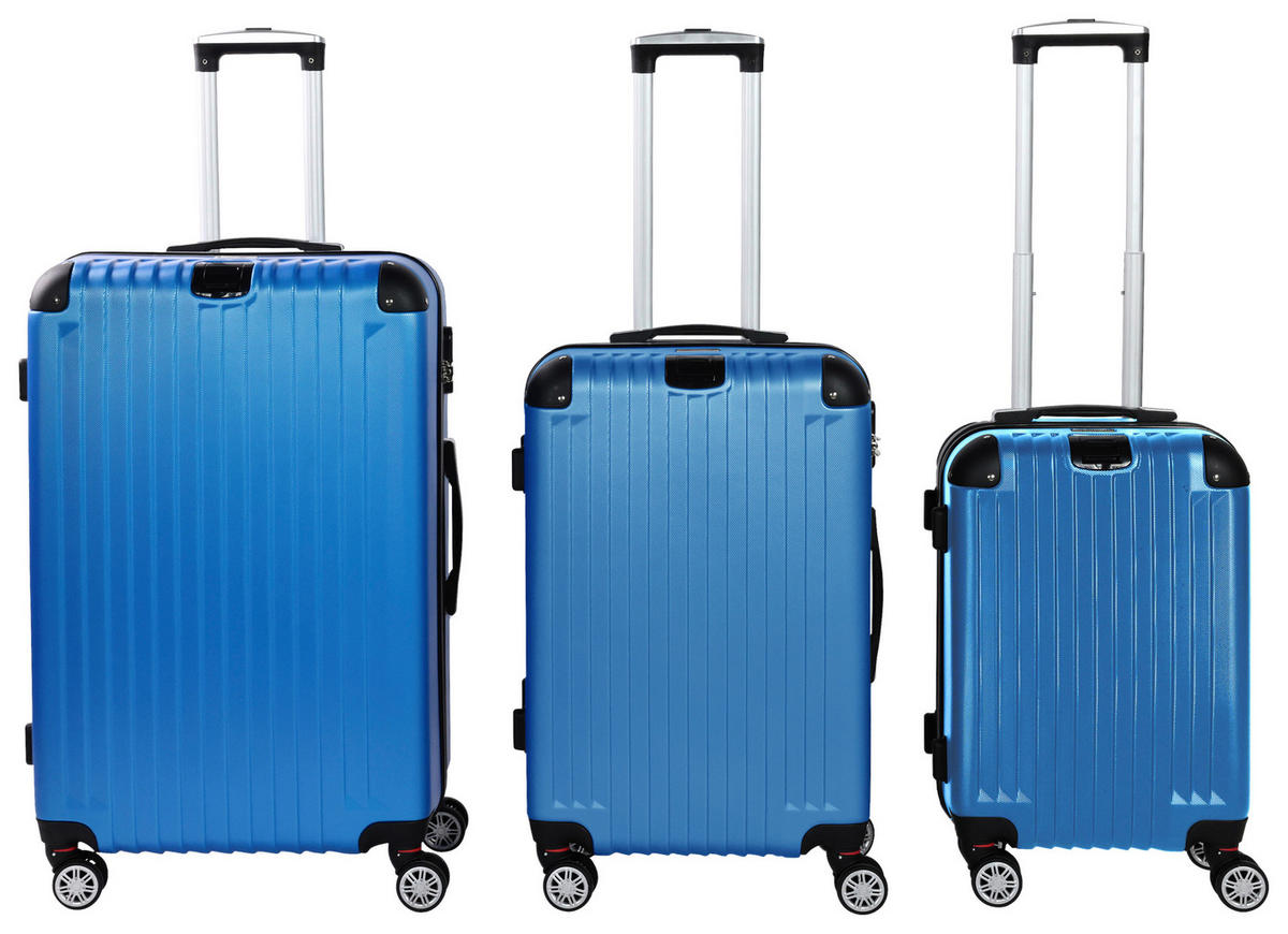 SADA CESTOVNÍCH KUFRŮ  - modrá, Trend, kov/textil (49/30/76cm) - Novel