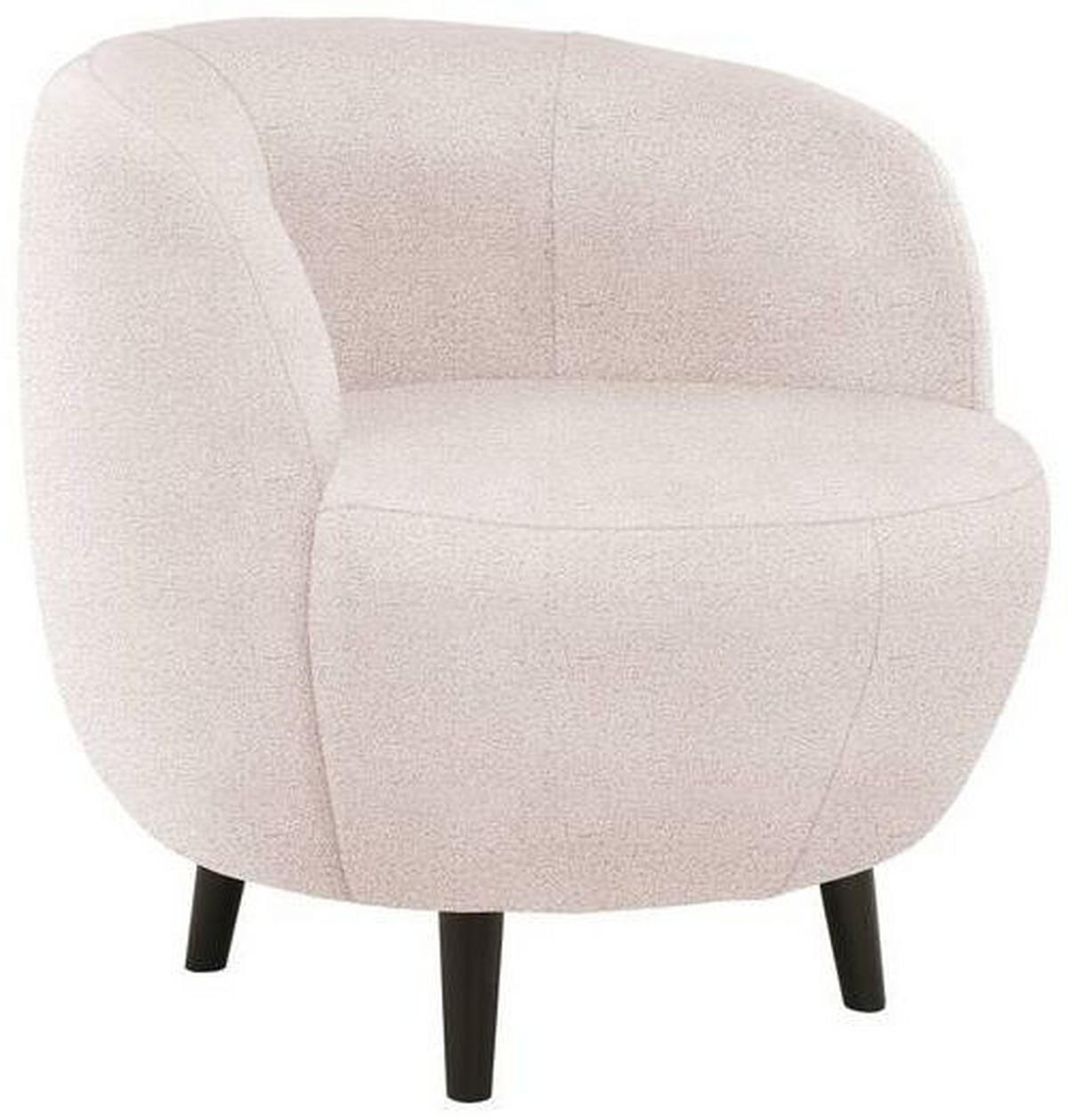 SESSEL Webstoff Creme    - Creme/Schwarz, Design, Holz/Textil (72/72/76cm) - LOOKS by W.Joop